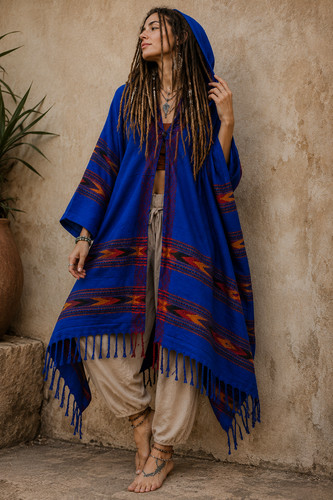 Ladies hooded shawl wrap warm - shawl,