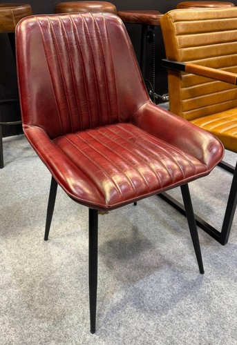 Leather dining chair - dining,