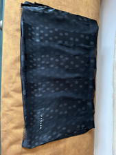 Jaeger Black Silk Polka Dot Scarf – Elegant & Timeless