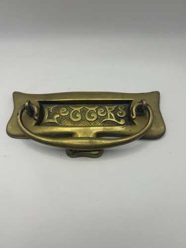 Antique art nouveau brass - art, door