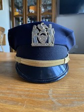 NYPD Officer Hat  - Vintage Police  New York - Made In USA By Bayly - Size 7 3/8
