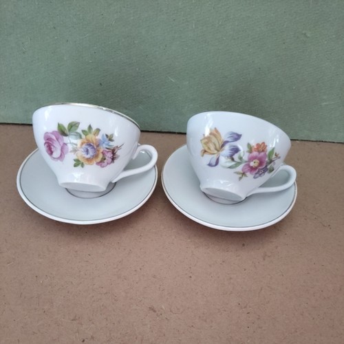 60s children cups saucers - 60s,
