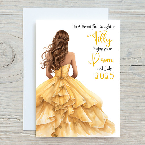 Personalised prom card - prom, school