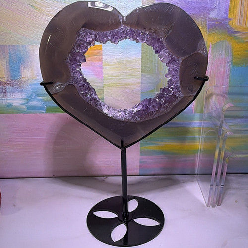 Heart shaped amethyst - heart-shaped,