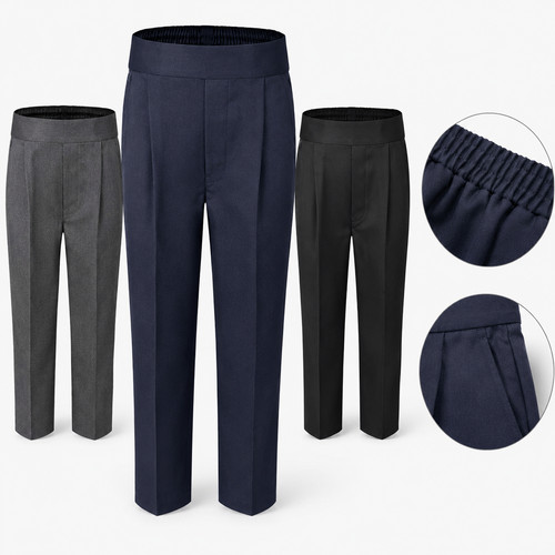 Boys school pull trouser - up,