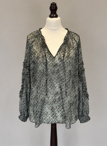 Hush green geometric blouse - hush,