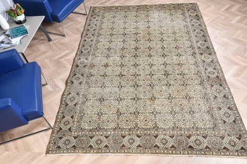 Vintage large rug 4x9 - 6,4x9,2, ft
