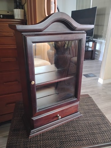 Bombay wood curio cabinet - wood,