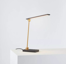 John Lewis Table Lamp Notary Task adjustable Dimmable Black Brass Touch-free