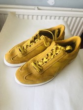 DIADORA BORG ELITE  SUEDE MUSTARD YELLOW UK SIZE 9 EU 43 RETRO 80S CASUALS