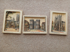 3 Ivorex Osborne plaques - Canterbury - Friar's Gateway, West Gate, Cathedral