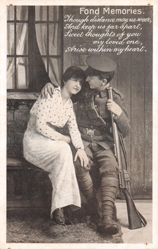 World war romatic postcard - romatic,