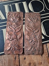 Antique old Vintage art and crafts COPPER push plate furniture panels