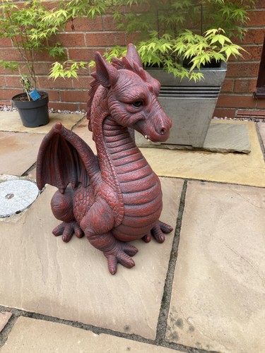 Winged dragon figure red - winged,