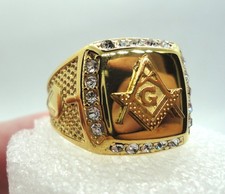 Unusual Freemason Metal Ring