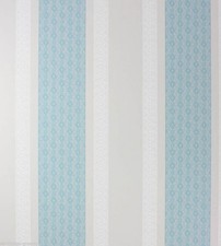 OSBORNE & LITTLE CHANTILLY STRIPE WALLPAPER W6595-03 BLUE/MULTI
