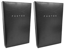 2 x Black Flip Photo Albums