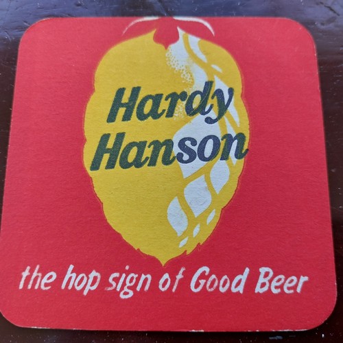 Hardy hansons beer mat - hansons, uk