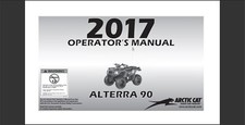 2017 Artic Cat Alterra 90 ATV Maintenance and Owner's manual