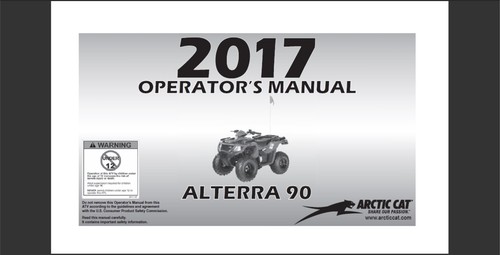 2017 artic cat alterra atv - cat, 90