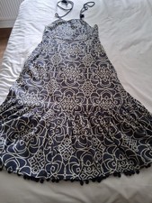 ZARA BLUE AND CREAM PATTERNED