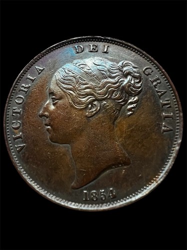 1854 britain penny plain - penny,