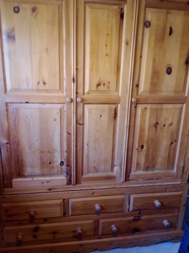 Pine wardrobe - pine,