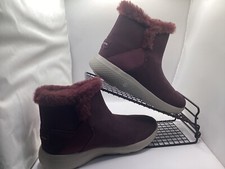 SKECHERS ON THE GO CITY 2 FUR LINED BOOTS 3UK BRAND NEW BURGUNDY TU2