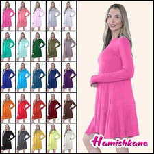 Womens Swing Dress Long Sleeve