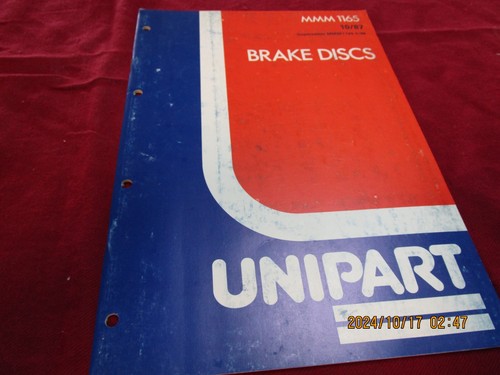 Unipart catalog brake - catalog, discs