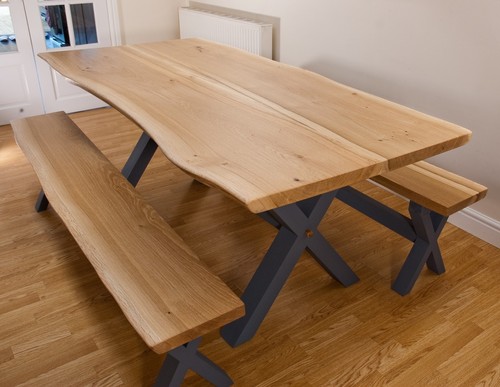 Live edge solid oak farmhouse - live,