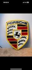 PORSCHE emblem -painted cast Metal Sign -Garage-man Cave Classic car -wall art 