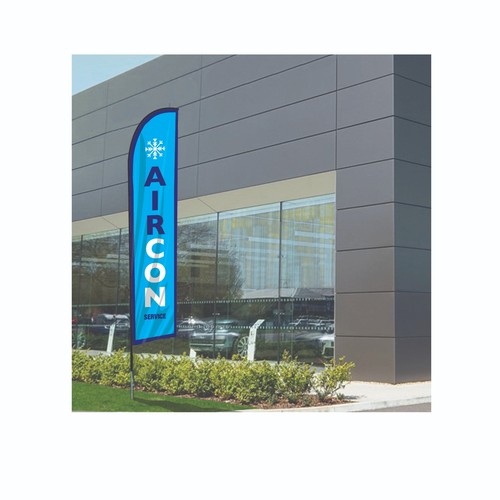 Air con feather flags - flags, full