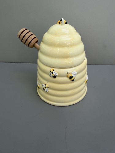 Beehive honey jam pot with - beehive,