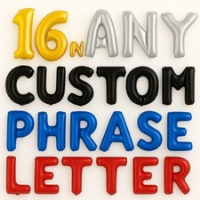 16" Letters Numbers Foil