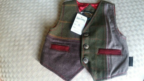Boys tweed waistcoat shire - tweed,