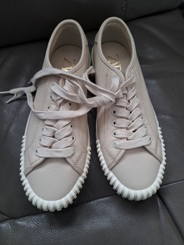 Zara beige lace sneakers - zara,