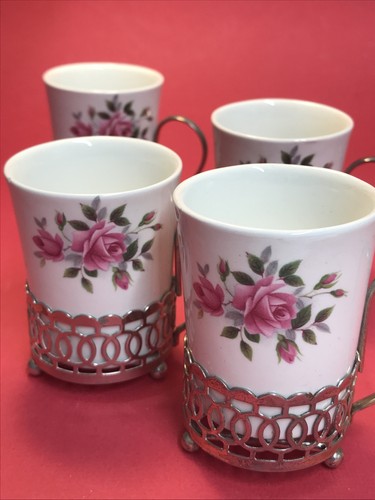 Set floral demitasse - set, 4