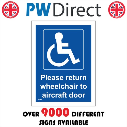 Sign please return wheelchair - sign,