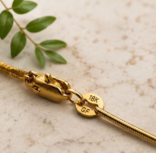 1mm gold plated snake - 1mm,