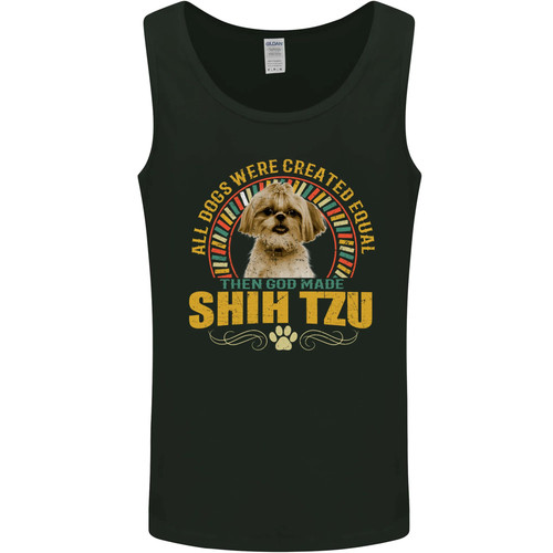 Shih tzu dog mens vest - dog,