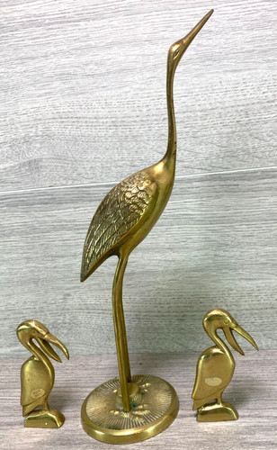 Solid brass crane - 12”,