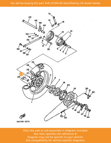 Yamaha spoke set rear - set,