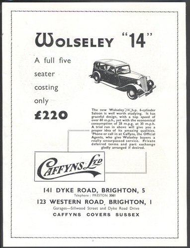 Caffyns wolseley car - caffyns, for