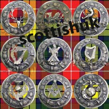 Scottish Kilt Fly Plaid Brooch