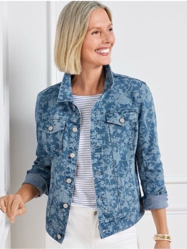 Talbots women blue floral - talbots, women's
