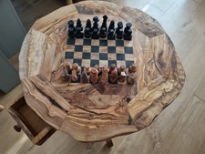 olive wood chess board Table