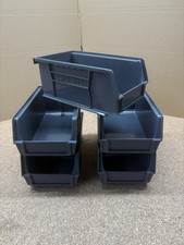 5x Plastic Parts Lin Bins Storage Boxes Workshop Picking Bin Wal Rack 75x105x190