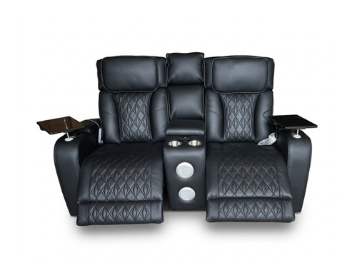 Black electric recliner - black, 2