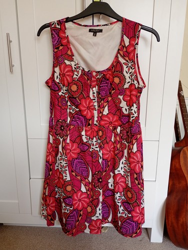 Red multi dress - red,